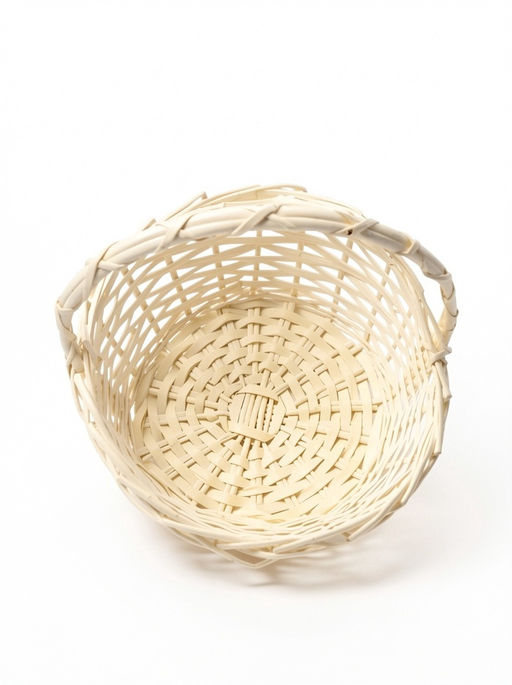 Корзина плетёная для хранения Matu, с ручкой, лоза, белая, набор 3 шт.