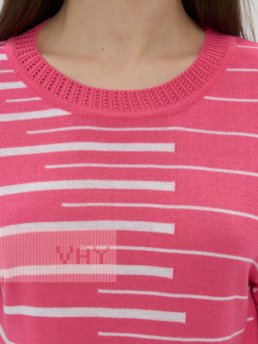 Джемпер женский 5231-41340. 51793/001 барби/белый