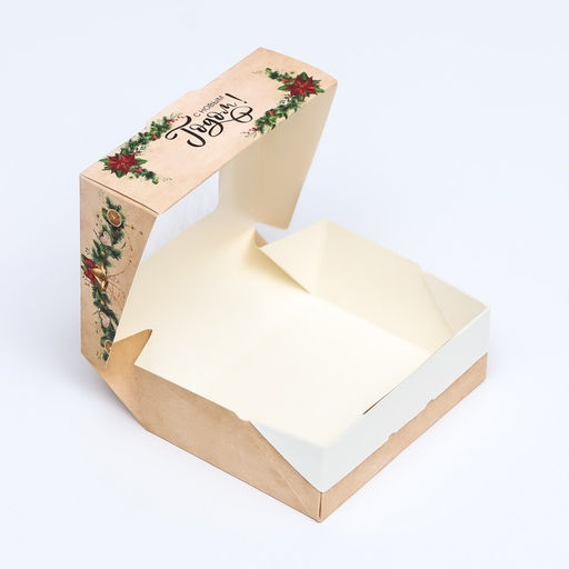 Цена за 20 шт. Коробка складная Новогодняя, 10 х 8 х 3,5 - UPAK LAND фото 4