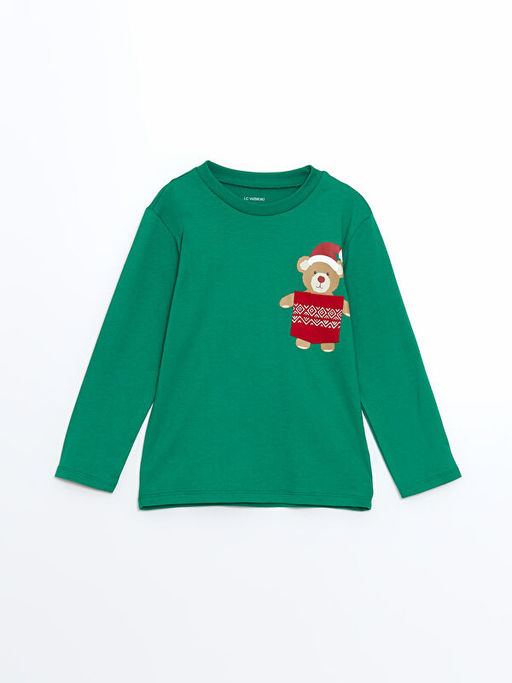 Bisiklet Yaka Y?lba?? Temal? Erkek Bebek Ti??rt