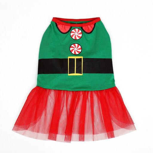 Костюм для животных Эльфийка, размер S (ДС 27, ОГ 38, ОШ 25 см), красно-зелёный - Simaland фото 7