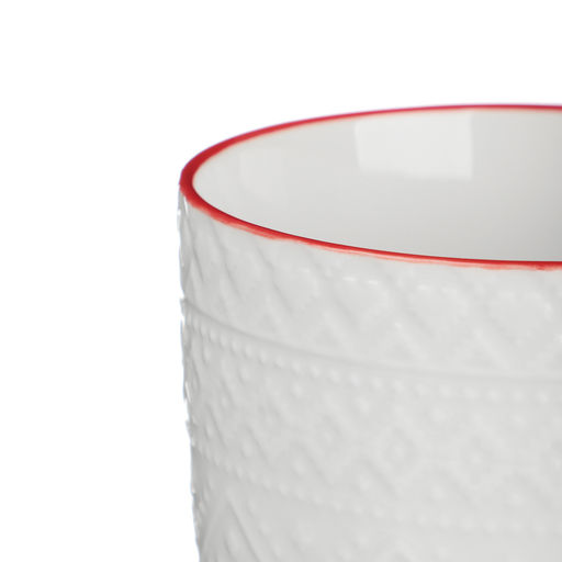 MILLIMI Кружка 380 мл Рельеф, БЕЛАЯ.,фарфор подар. уп., арт.820-684