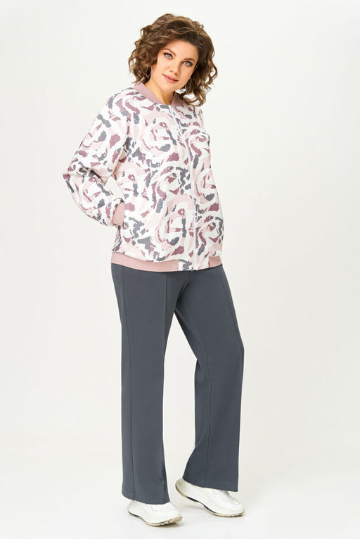 Блуза Swallow 803.2 черный+серебряный узор фото 444