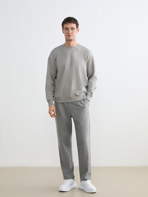 Bisiklet Yaka Erkek Sweatshirt