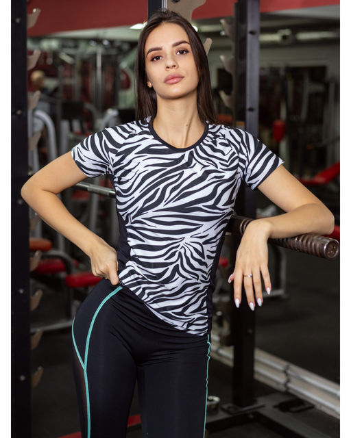 Футболка Camo Zebra черно-белая