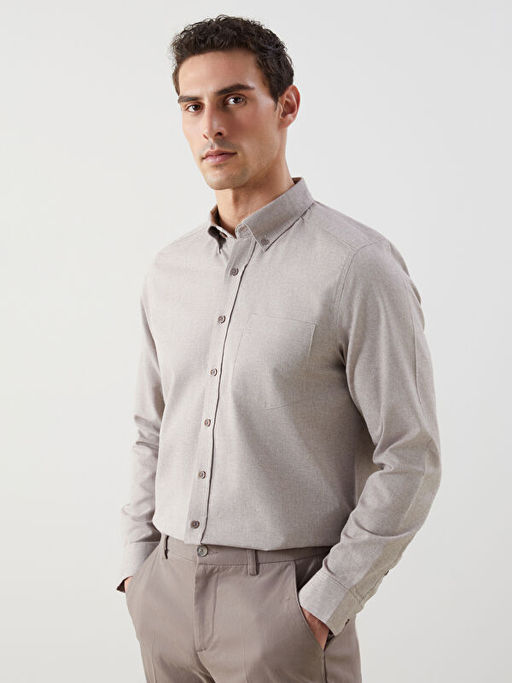 Regular Fit Oxford Cepli Erkek G?mlek