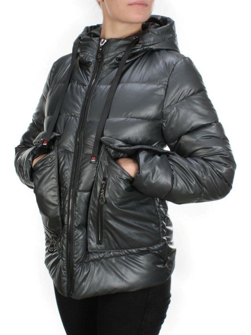8063 DARK GRAY Куртка демисезонная женская (130 гр. синтепон) - Fashion фото 4
