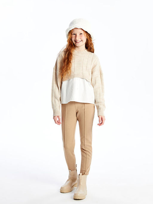 Beli Lastikli K?z ?ocuk Uzun Tayt - Waikiki фото 3