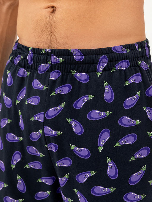 Шорты мужские в синем цвете в баклажаны - Mark formelle фото 4