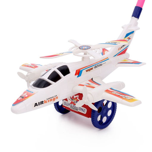 Каталка на палке Самолёт, цвета МИКС - Simaland фото 5