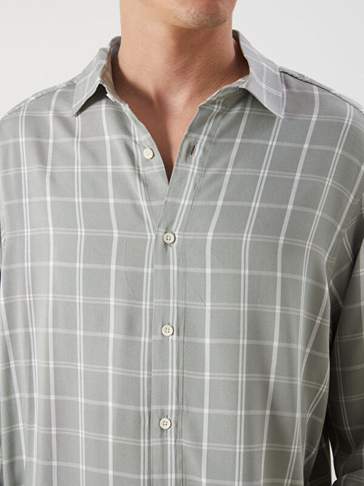 Rahat Kal?p Uzun Kollu Ekose Erkek G?mlek