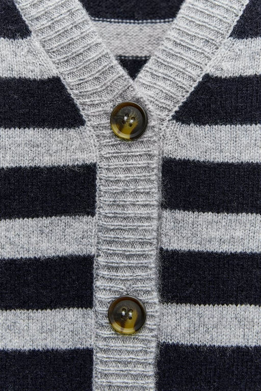 STRIPED KNIT CARDIGAN 100% WOOL - Zara фото 12