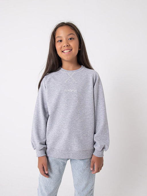 Свитшот облегченный Серый меланж 7+ - Bungly фото 2