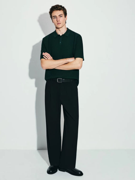 Джемпер поло текстурной вязки / Zarina