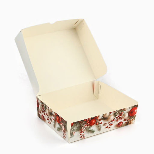 Цена за 5 шт. Упаковка для кондитерских изделий «Счастливого Нового года!», 20×17×6 см