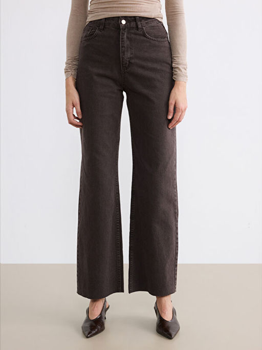 Wideleg Kad?n Jean Pantolon