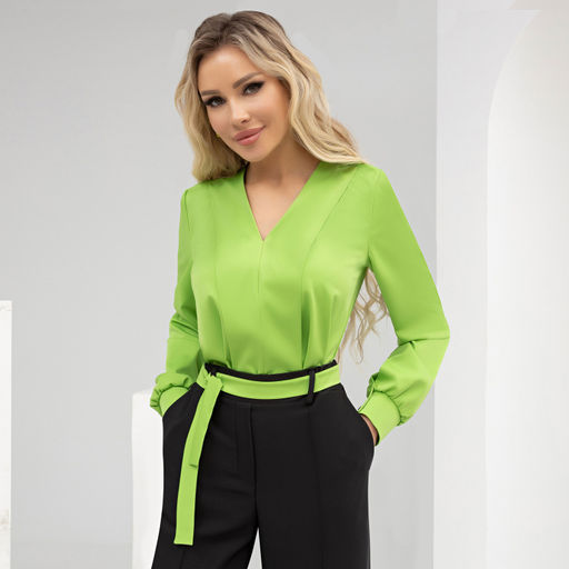 Блуза Твой личный манифест (сочное яблоко, с поясом) - Charutti фото 6