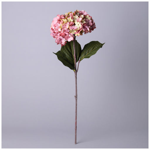 ЦВЕТОК ИСКУССТВЕННЫЙ ГОРТЕНЗИЯ ДЛИНА=60СМ , ЦВЕТ РОЗОВЫЙ - Lefard фото 2
