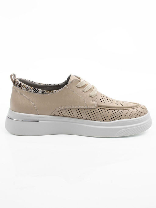 03-C929-2A BEIGE Полуботинки летние женские (натуральная кожа)