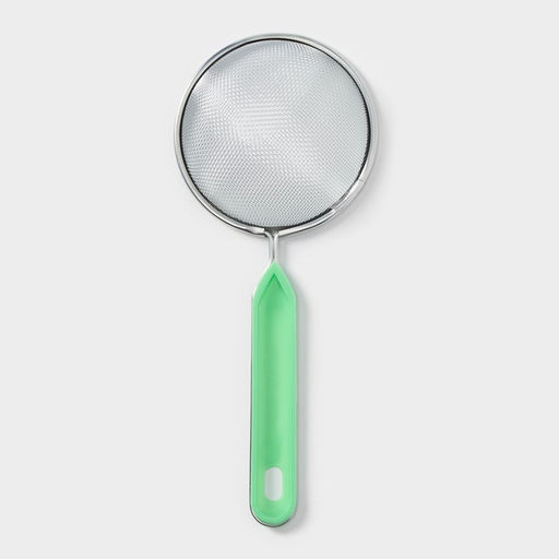 Цена за 3 шт. Сито для просеивания с ручкой Доляна «Хозяюшка», d=10 см, зелёное