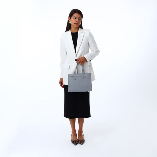 Сумка женская тоут TEXTURA на молнии, с кошельком, 30×10×24 см, серый