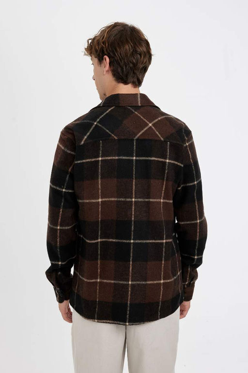 Рубашка Lumberjack с длинным рукавом в клетку стандартного кроя - Defacto фото 7