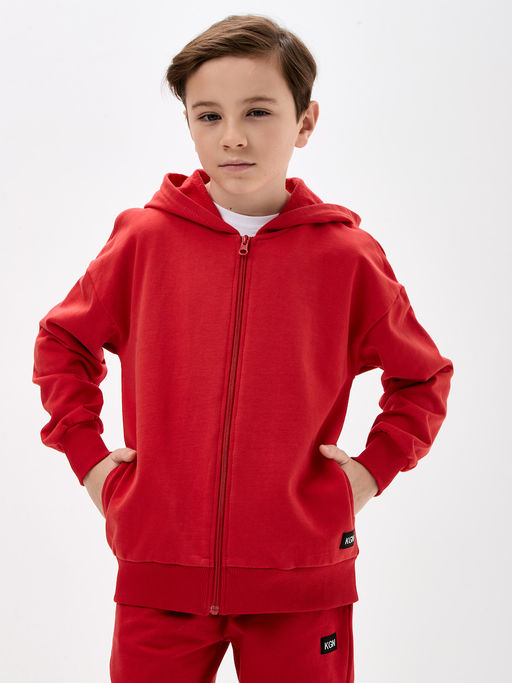 Красная толстовка для девочки - Kogankids фото 16