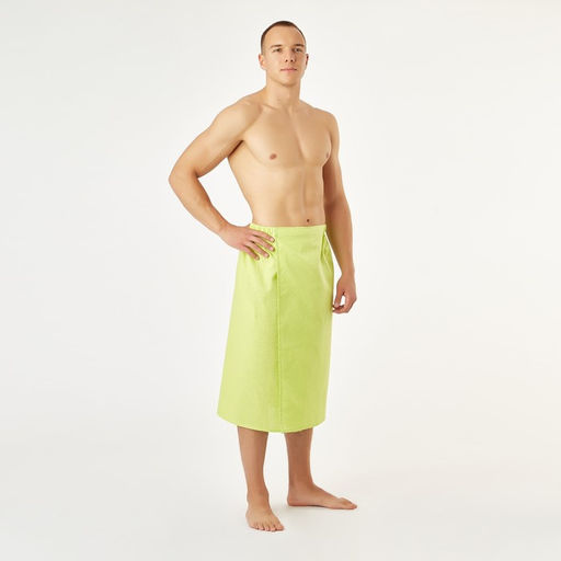 Полотенце вафельное для бани «Экономь и Я» (мужской килт), 75×144 см, цвет салатовый