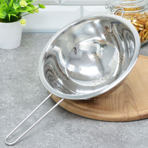 5100-22-22 Дуршлаг с ручкой 22см нерж.(х48) - Mayer&boch фото 2