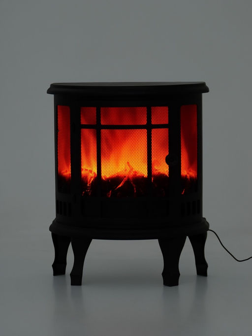 Камин электрический светодиодный, чёрный 46х23,5х56 см, (3хС, usb)