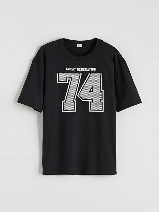 Bisiklet Yaka Bask?l? Erkek ?ocuk Ti??rt ve ?ort