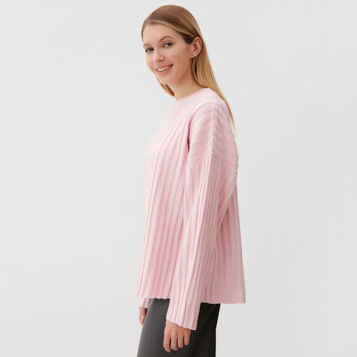Джемпер женский вязаный MINAKU: Knitwear collection, розовый, размер 42-44