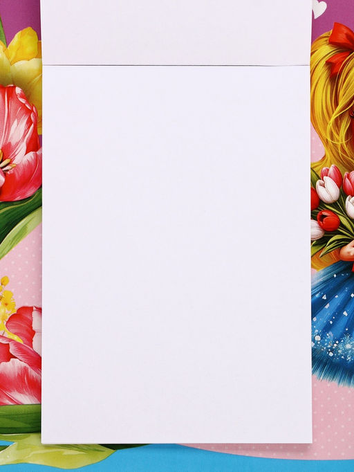 Цена за 2 шт. Блок листов с раскраской и восковые мелки С 8 марта