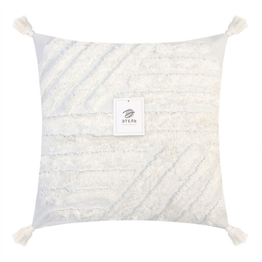 Наволочка декоративная Этель Бохо, 45х45 см, цвет молочный, 100% хлопок  фото 5