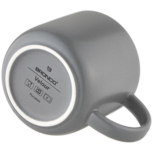 Цена за 4 шт. КРУЖКА BRONCO VELOUR 440 МЛ ТЕМНО-СЕРАЯ фото 3