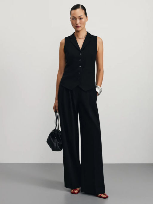 Прилегающий жилет с вискозой в составе / Zarina фото 2