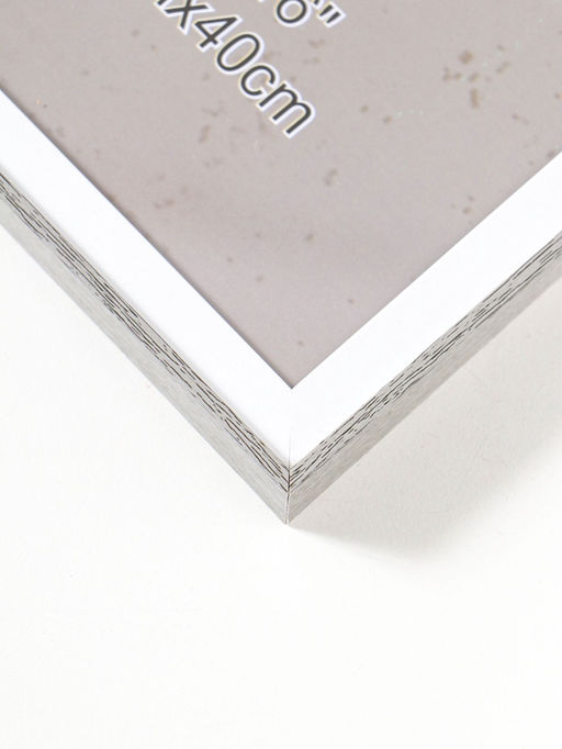 Фоторамка пластик 30х40 см "Современная классика" серый и белый 42,6х32,6х1,5 см