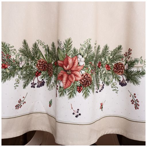 СКАТЕРТЬ КРУГЛАЯ CELEBRATION 190СМ ,БЕЖЕВЫЙ, 100 - Lefard фото 3