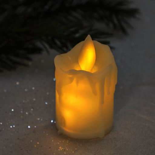 Свеча светодиодная подвижный фитиль 6 см / VFR-32 /уп 12/480/белая - Галеонтрейд фото 2