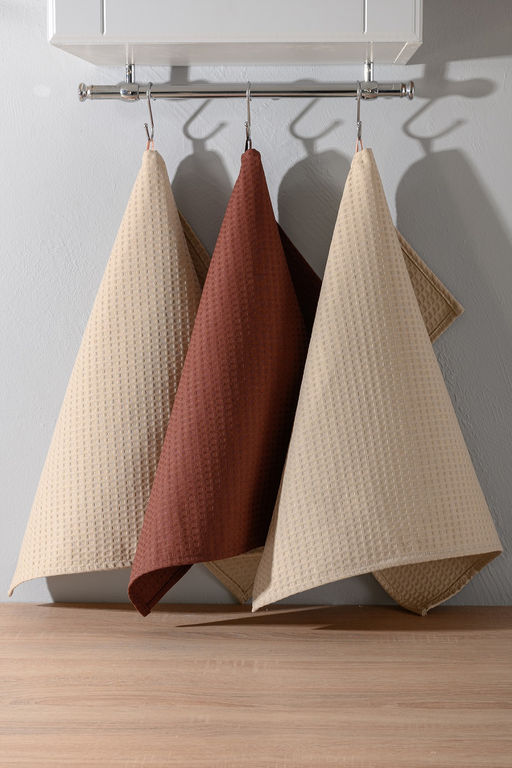 Набор вафельных полотенец в подарочном коробе