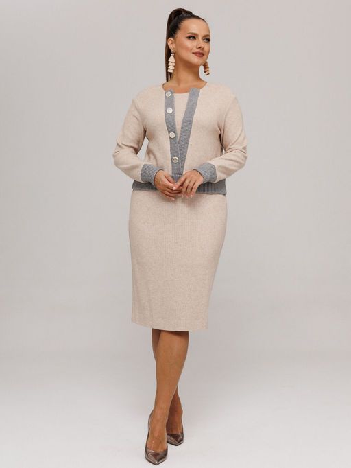 Костюм Galean Style 996 беж с серым