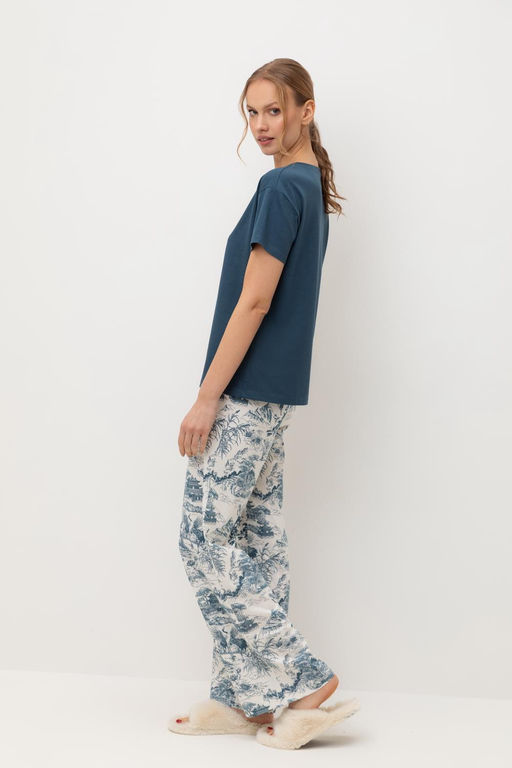 Е 20186/синий орион,японский сад пижама жен - Very neat фото 4