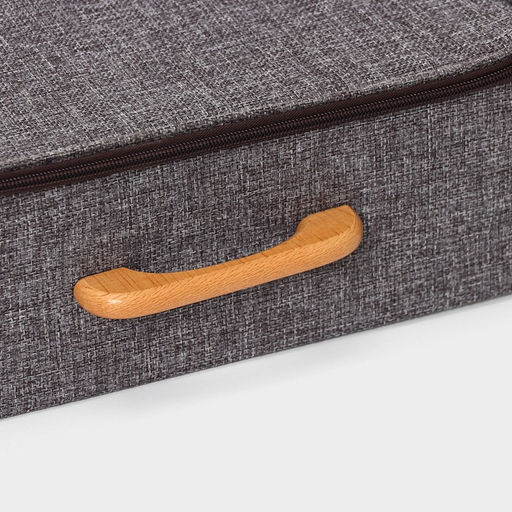 Короб для хранения на молнии LaDо́m «Рон», 32×25×11 см, серый