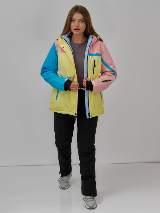 Горнолыжный костюм женский зимний желтого цвета 016J - Chunmai фото 19