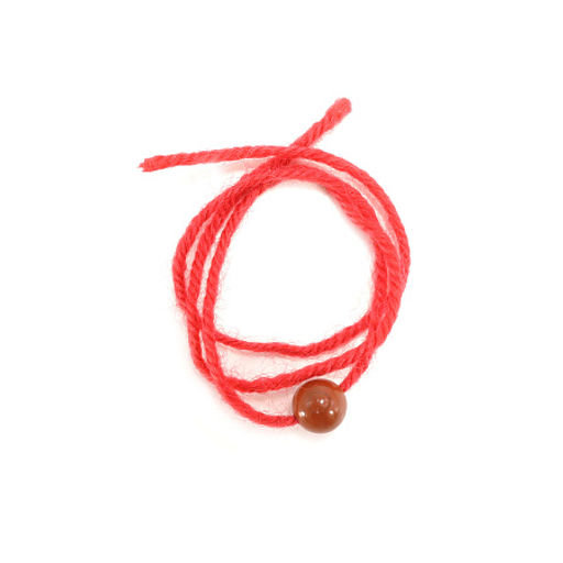 Браслет красная шерстяная нить с камнем Красная яшма - денежный магнит, притягивает энергии изобилия - Сандаловый дом фото 3
