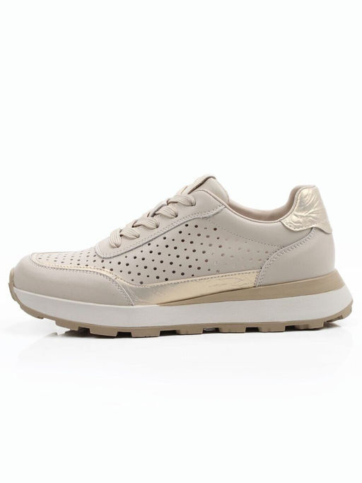 03-A1017-5A BEIGE Кроссовки женские (натуральная кожа)