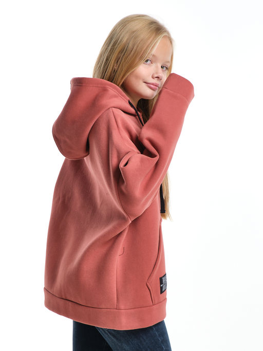 Худи one size с начесом UD 8018 терракот - Mini maxi фото 7