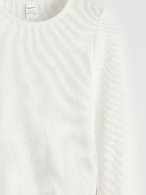 Bisiklet Yaka F?rf?r Detayl? K?z ?ocuk Ti??rt