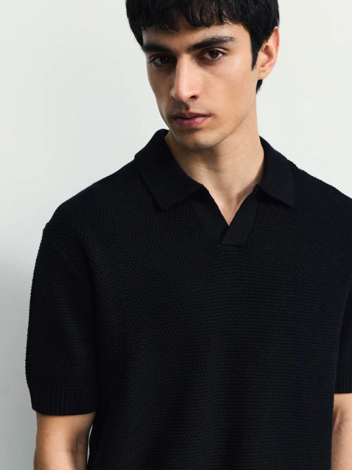 Джемпер поло фактурной вязки / Zarina фото 5