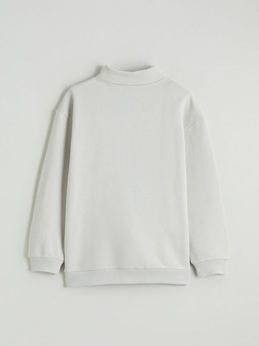 Dik Yaka Erkek ?ocuk Kal?n Sweatshirt